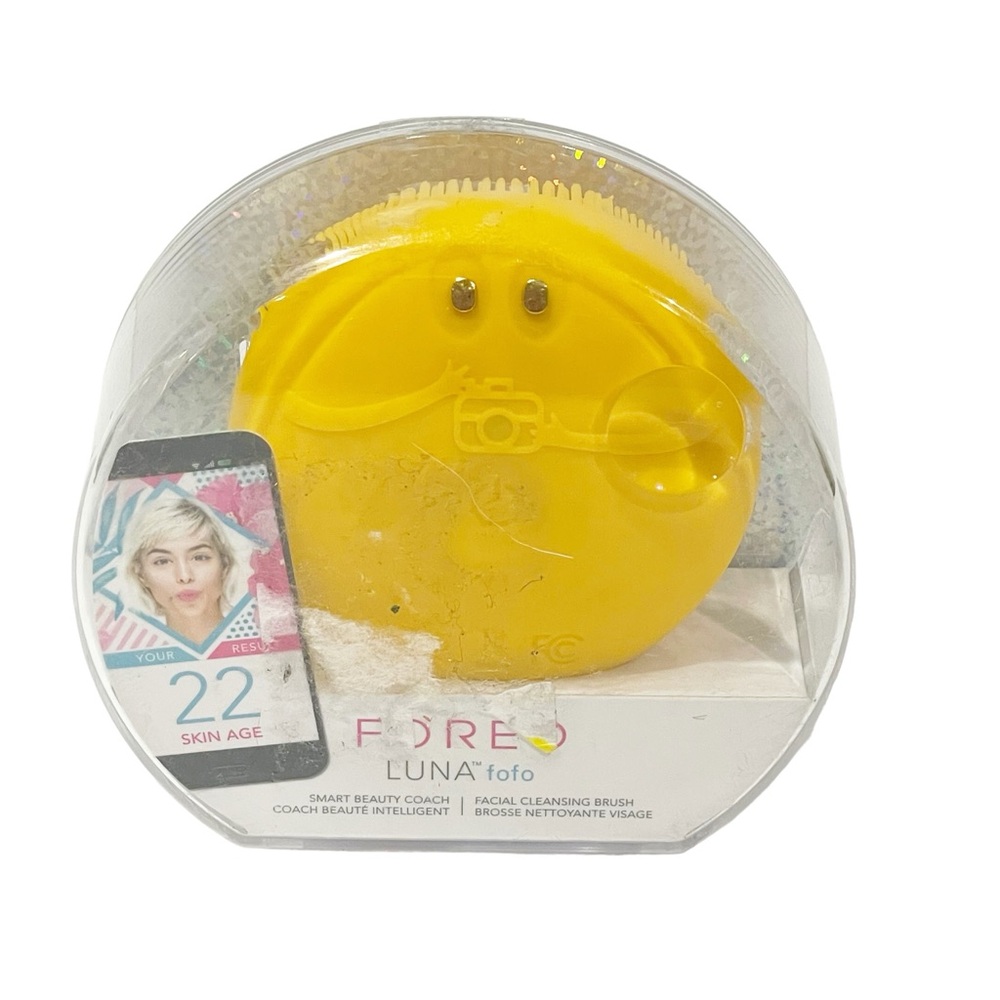 Foreo Luna‎ fofo Facial Cleansing Brush Yellow Silicone NEW Skincare Face